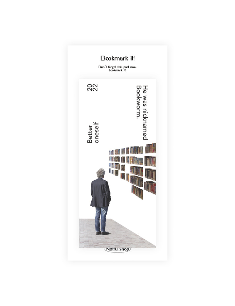 Library man bookmark