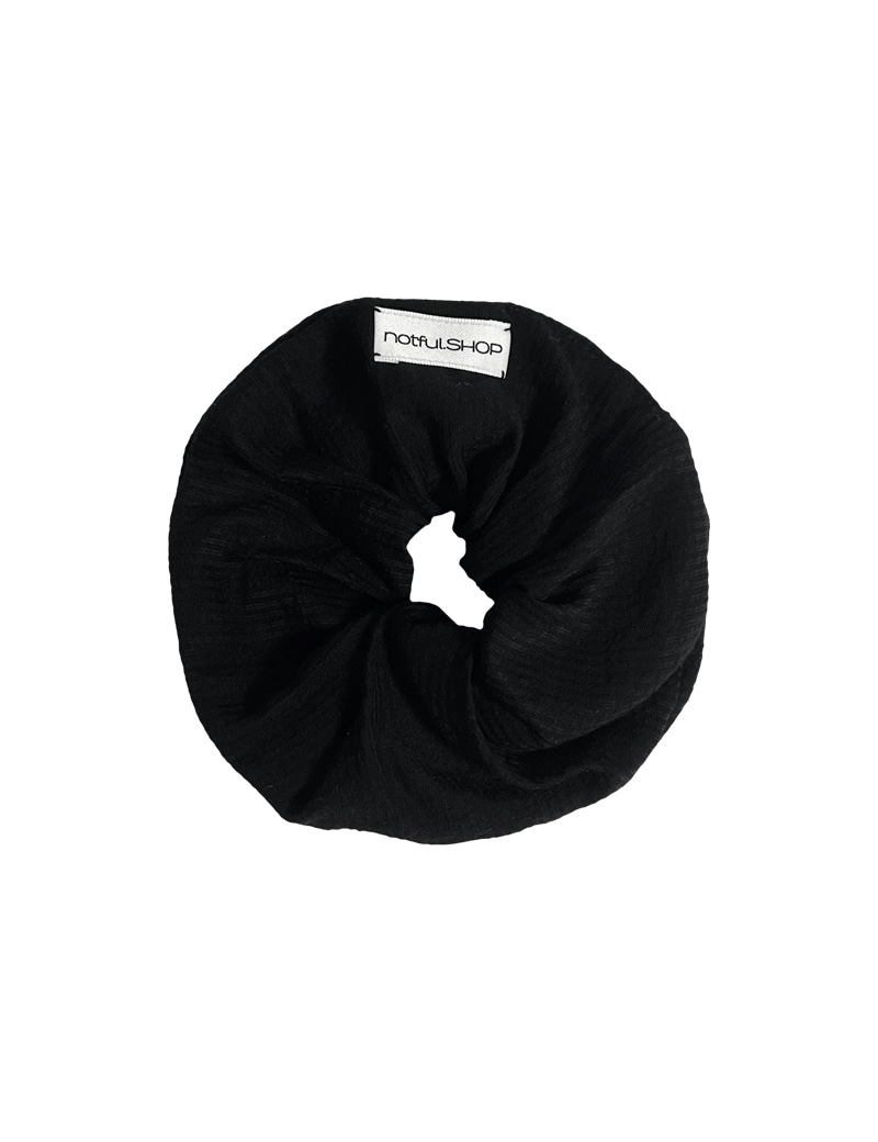 Notful soft cotton scrunchie - black(L)